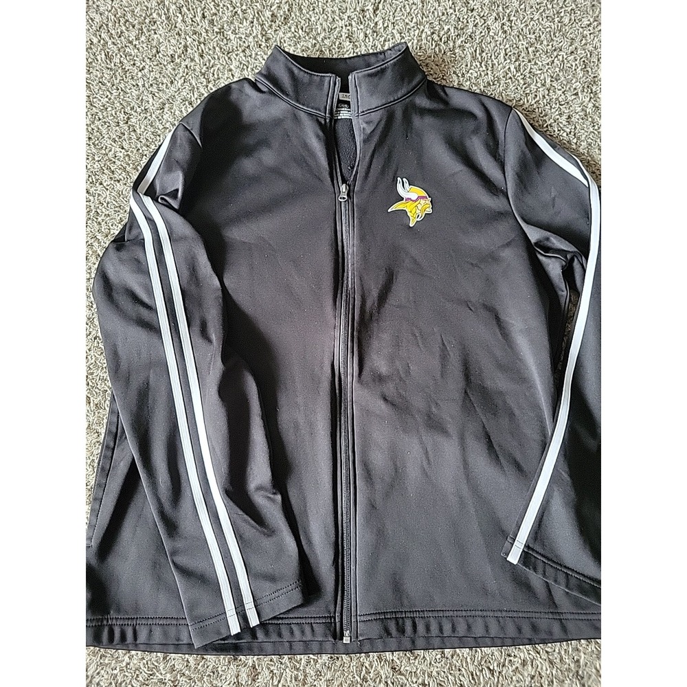 Minnesota Vikings Mens black zip-up Size large NFL Team Apparel